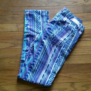 Celebrity Pink Tribal Skinny Jeans, Size 11